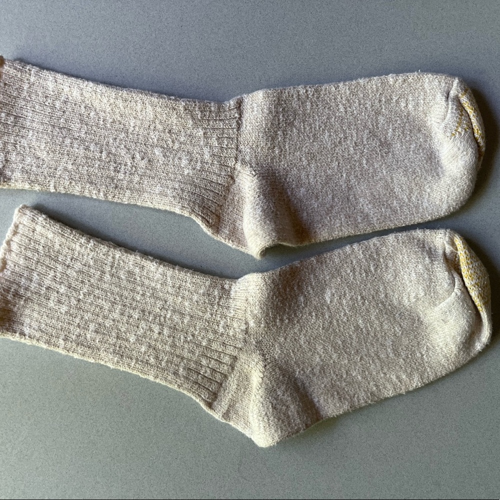 Ladies' socks regular size mid-calf cream color